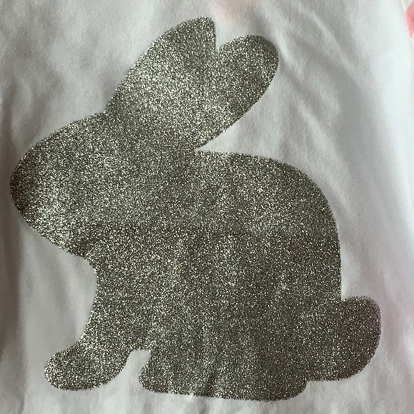 New Sparkling Bunny Ruffle Top - 12/18m, 2t & 3t k - Picture 2 of 3